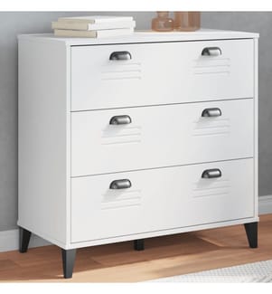 Commode VIKEN blanc bois d'ingénierie