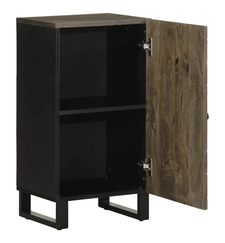 Sideboard Schwarz 40x33x75 cm Massivholz Mango