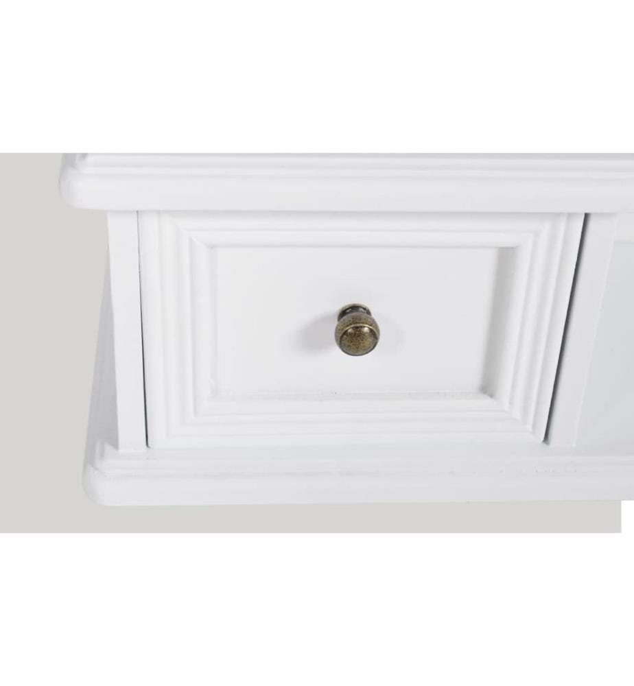 Coiffeuse avec miroir pivotant rectangulaire MDF