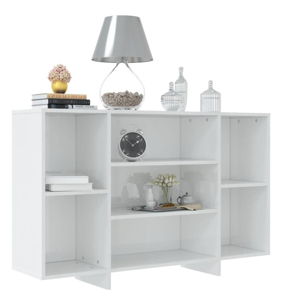 Sideboard Hochglanz-Weiss 120x30x75 cm Holzwerkstoff