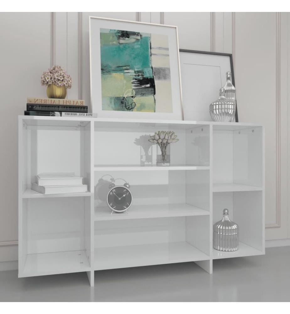 Sideboard Hochglanz-Weiss 120x30x75 cm Holzwerkstoff