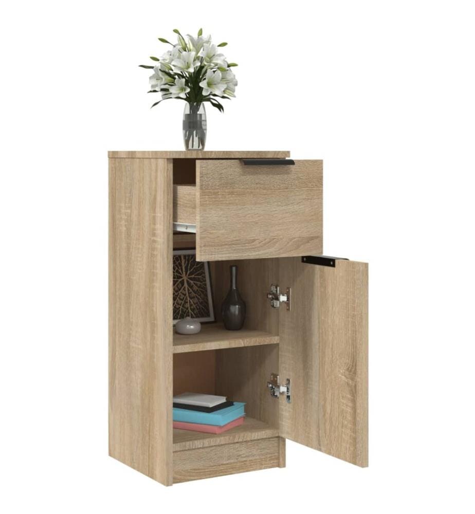 Sideboards 2 Stk. Sonoma-Eiche 30x30x70 cm Holzwerkstoff