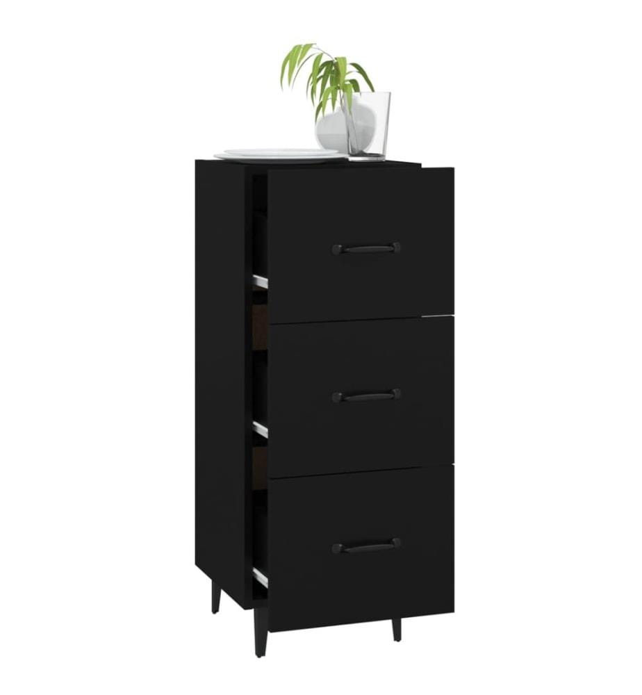 Sideboard Schwarz 34,5x34x90 cm Holzwerkstoff