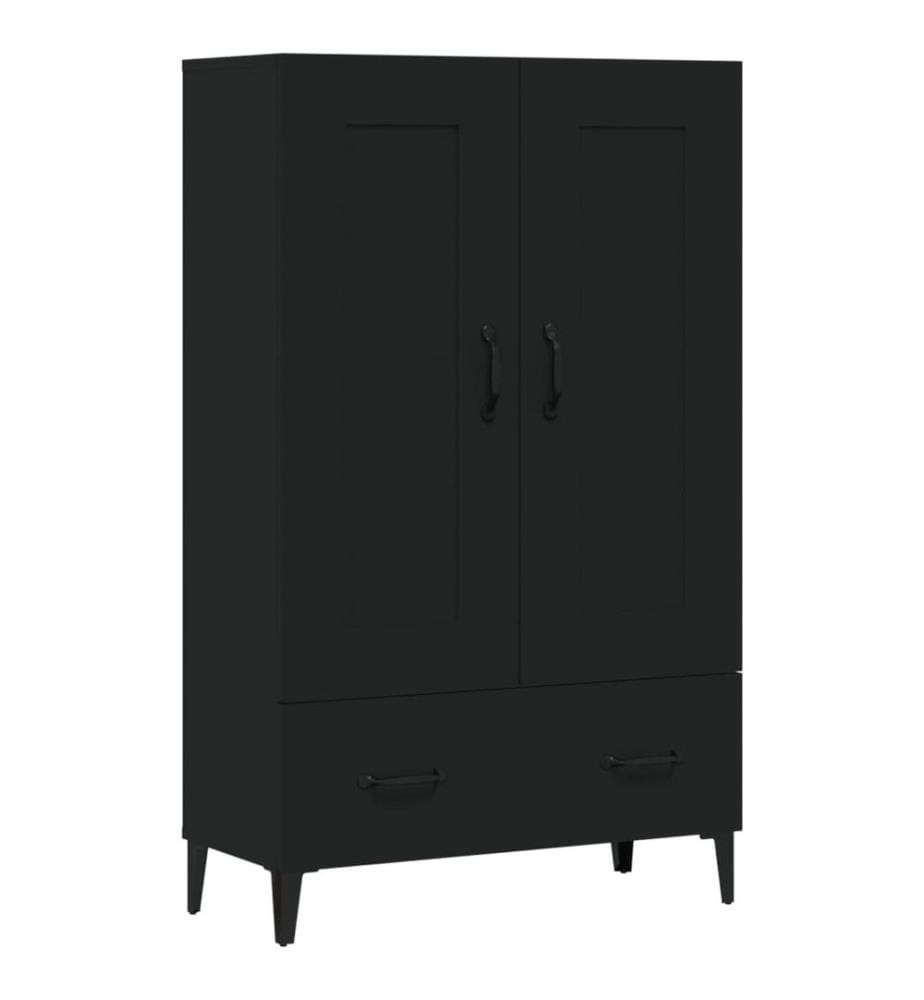 Highboard Schwarz 70x31x115 cm Holzwerkstoff