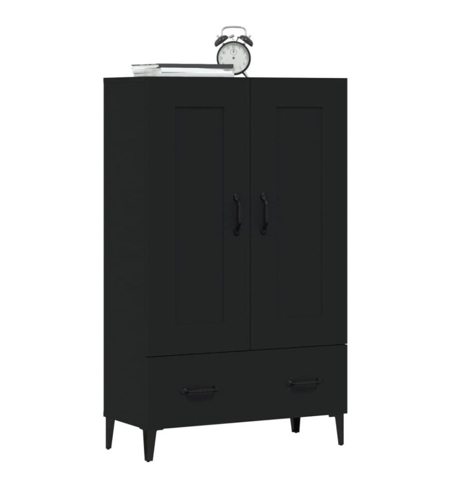 Highboard Schwarz 70x31x115 cm Holzwerkstoff