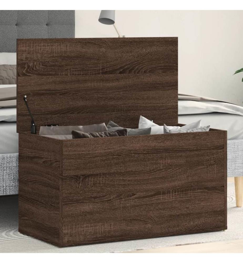 Aufbewahrungstruhe Braun Eichen-Optik 84x42x46 cm Holzwerkstoff