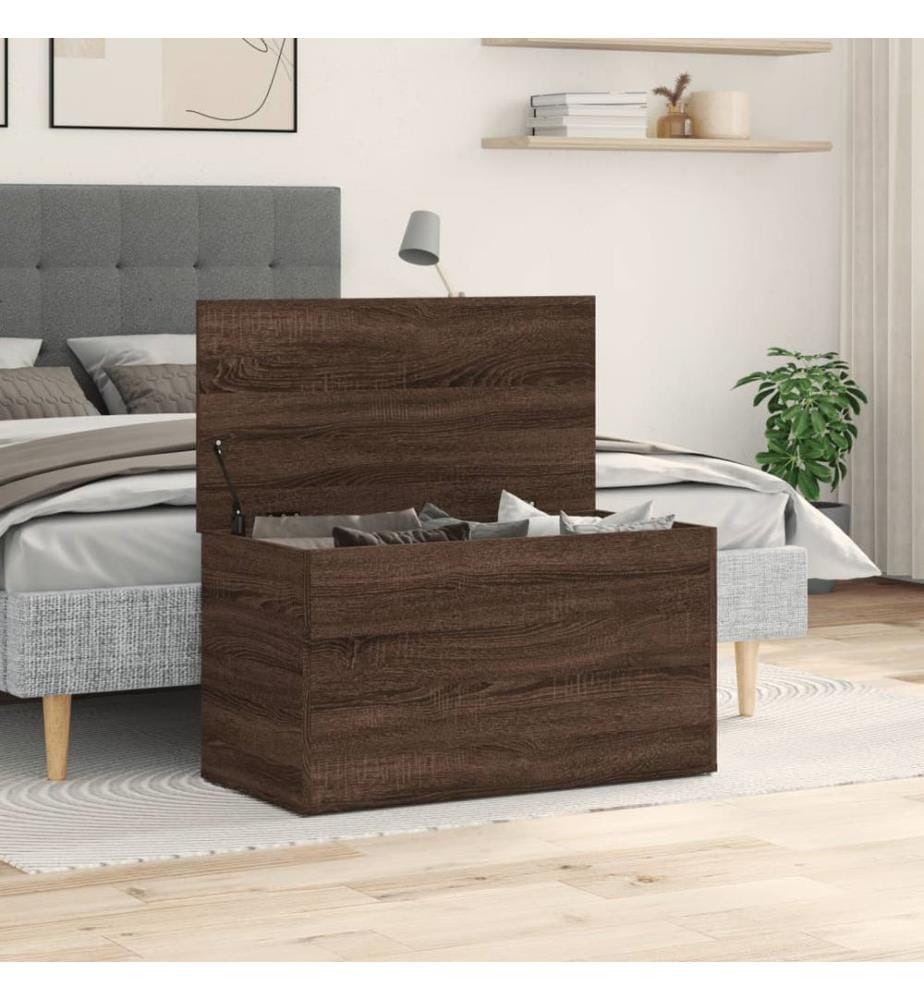 Aufbewahrungstruhe Braun Eichen-Optik 84x42x46 cm Holzwerkstoff