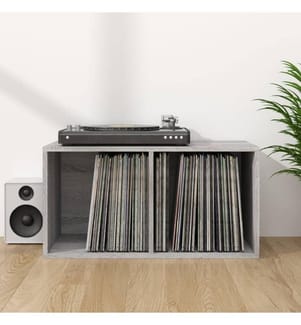 Schallplatten-Box Grau Sonoma 71x34x36cm Holzwerkstoff