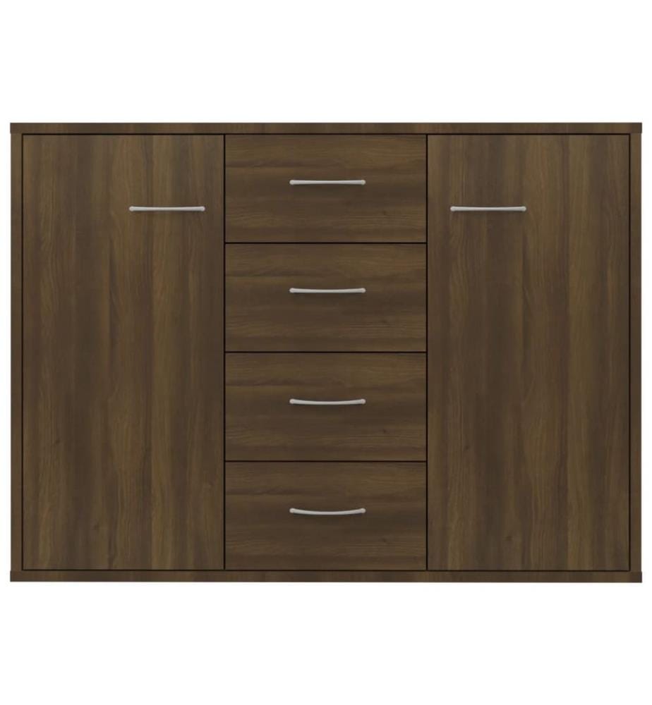 Sideboard Braun Eichen-Optik 88x30x65 cm Holzwerkstoff