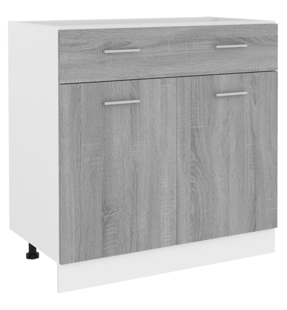 Unterschrank mit Schublade Grau Sonoma 80x46x81,5 cm