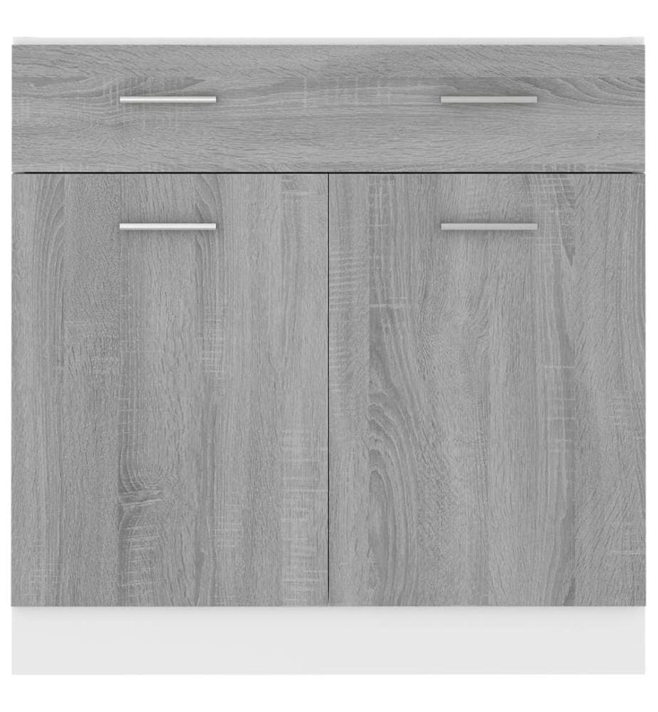 Unterschrank mit Schublade Grau Sonoma 80x46x81,5 cm