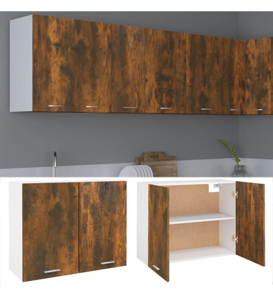 Hängeschrank Lyon Räuchereiche 80x31x60 cm Holzwerkstoff