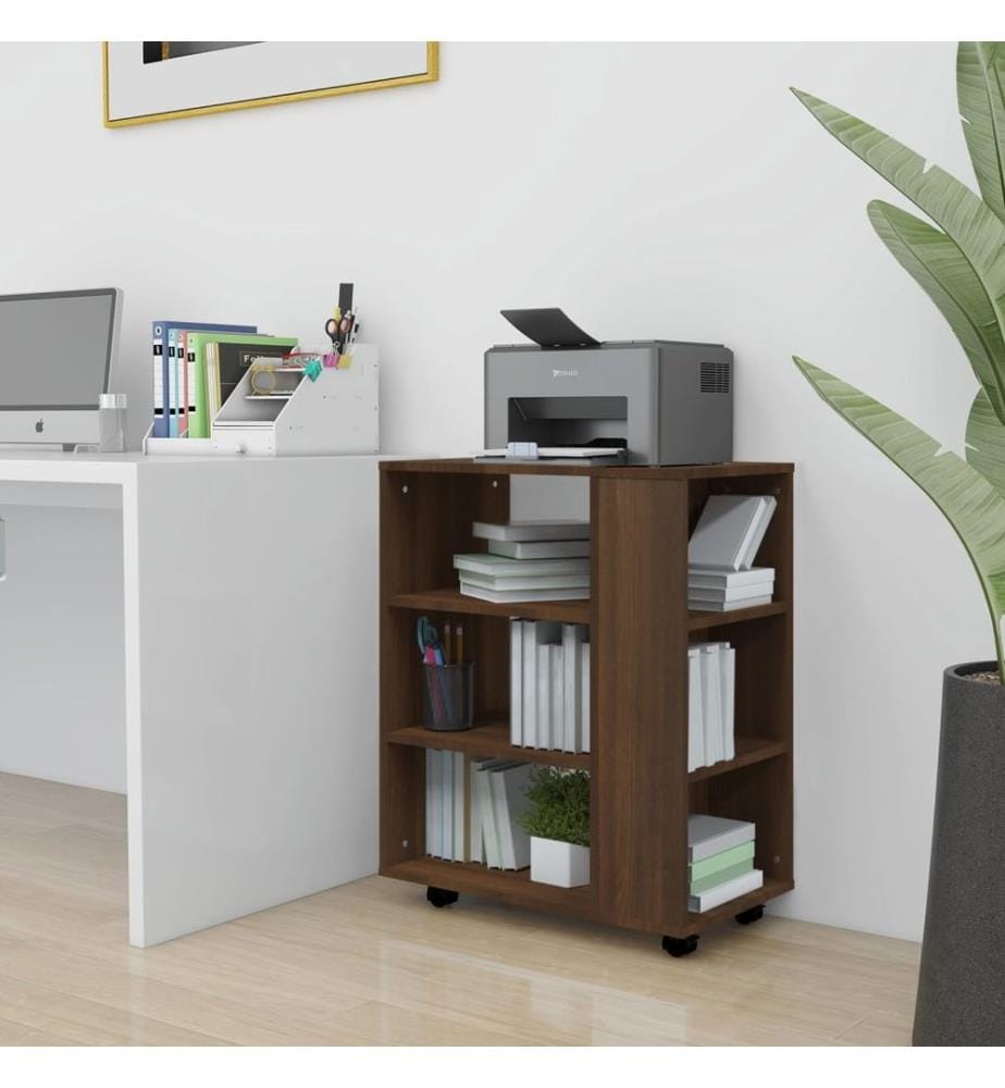 Rollschrank Braun Eichen-Optik 60x35x75 cm Holzwerkstoff