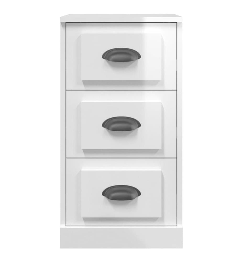 Sideboard Hochglanz-Weiss 36x35,5x67,5 cm Holzwerkstoff