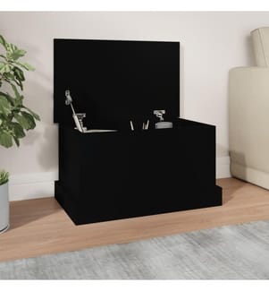 Truhe Schwarz 50x30x28 cm Holzwerkstoff