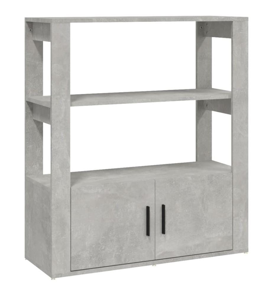 Sideboard Betongrau 80x30x90 cm Holzwerkstoff