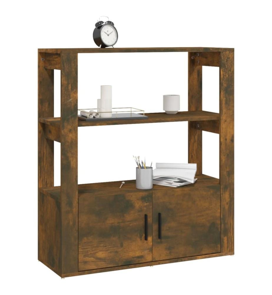 Sideboard Räuchereiche 80x30x90 cm Holzwerkstoff