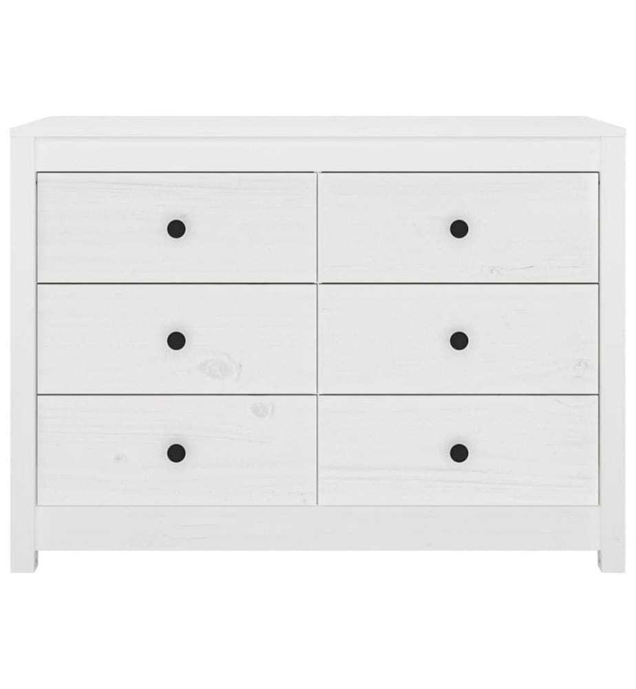 Armoire latérale Blanc 100x40x72 cm Bois de pin massif