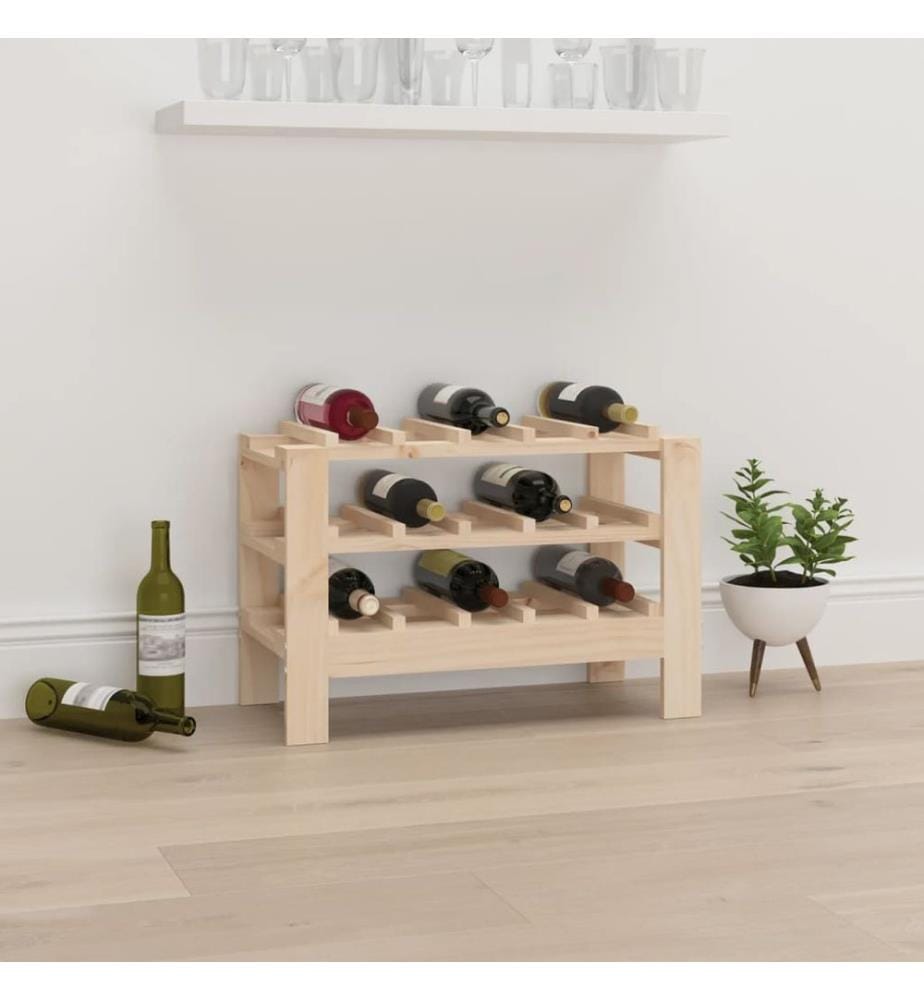 Weinregal 61,5x30x42 cm Massivholz Kiefer