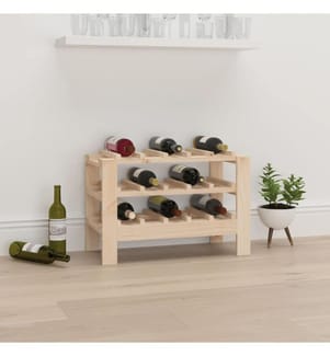 Weinregal 61,5x30x42 cm Massivholz Kiefer