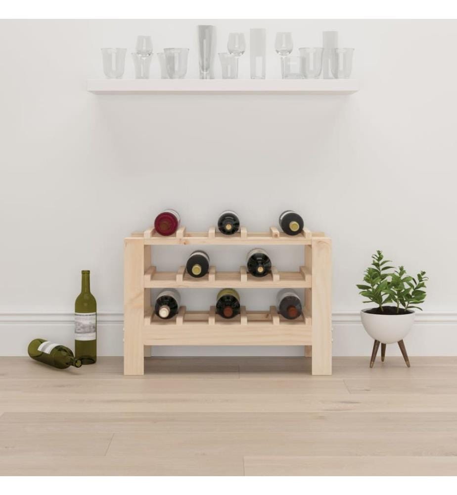 Weinregal 61,5x30x42 cm Massivholz Kiefer