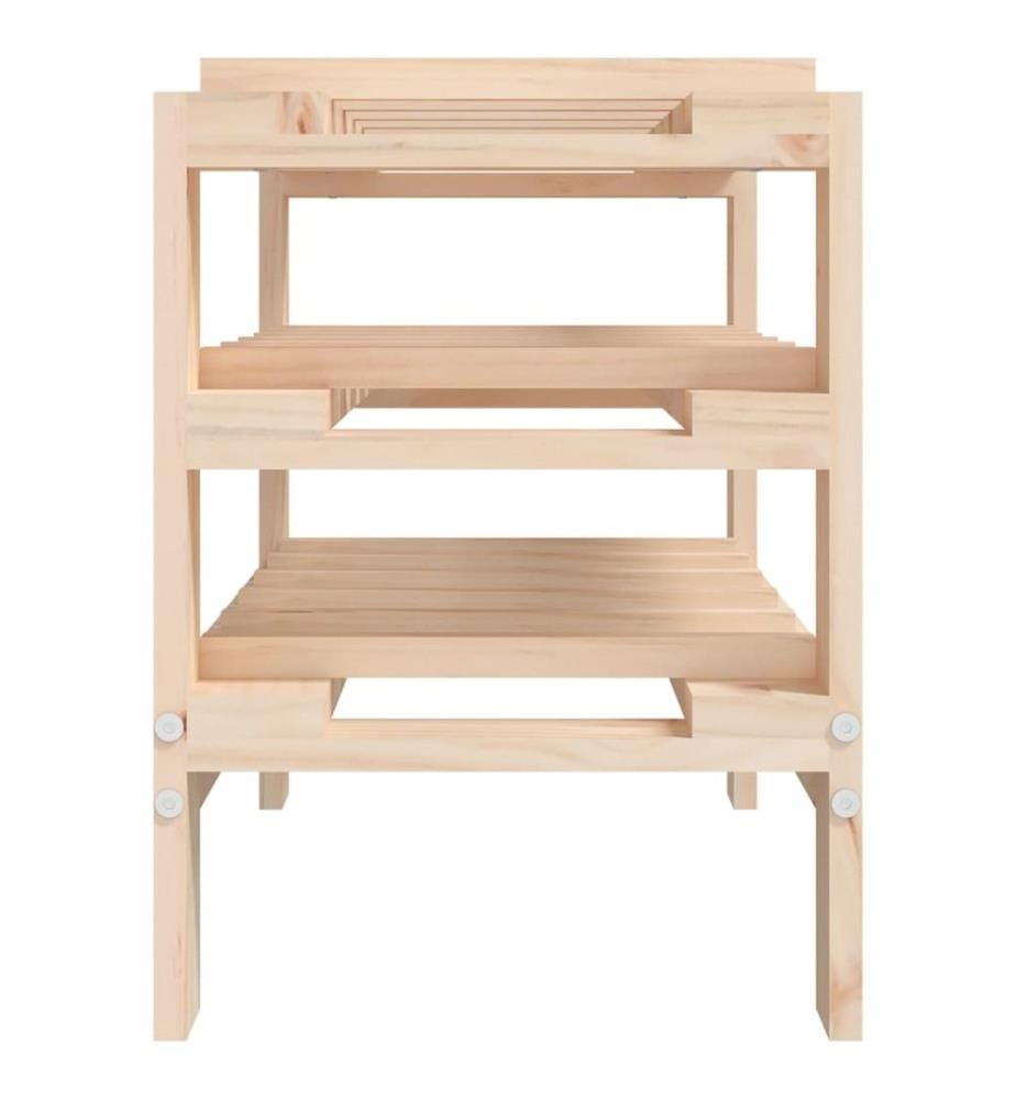 Weinregal 61,5x30x42 cm Massivholz Kiefer