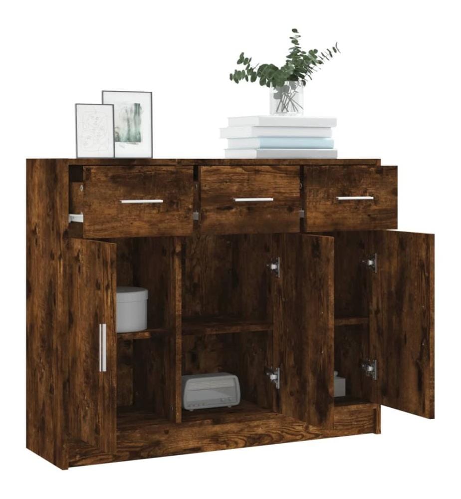 Sideboard Räuchereiche 91x28x75 cm Holzwerkstoff