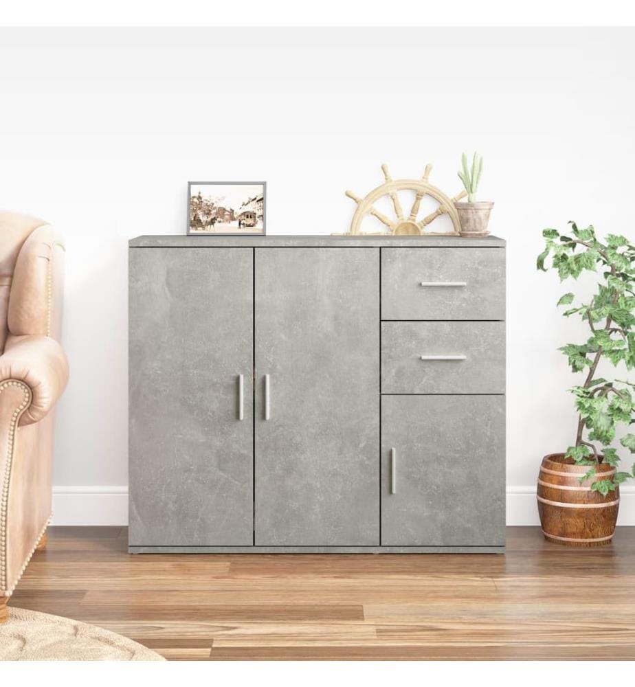 Sideboard Betongrau 91x29,5x75cm Holzwerkstoff