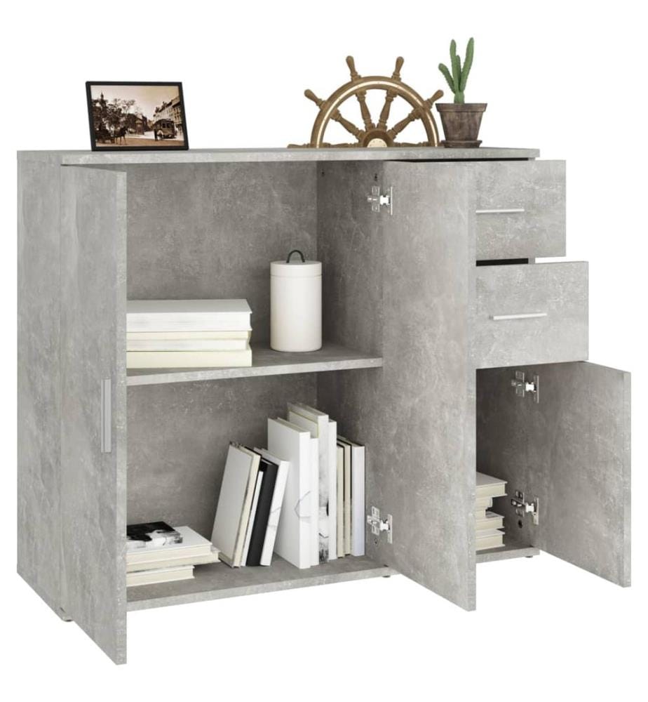 Sideboard Betongrau 91x29,5x75cm Holzwerkstoff