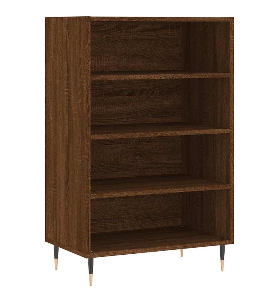 Highboard Braun Eichen-Optik 57x35x90 cm Holzwerkstoff