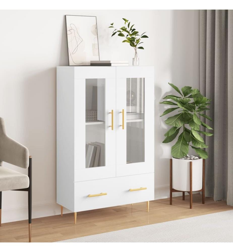 Highboard Weiss 69,5x31x115 cm Holzwerkstoff