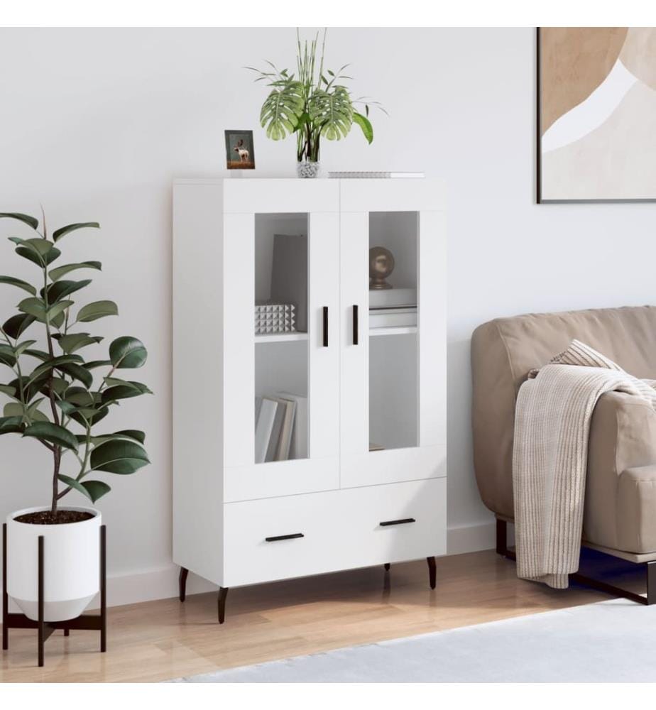 Highboard Weiss 69,5x31x115 cm Holzwerkstoff