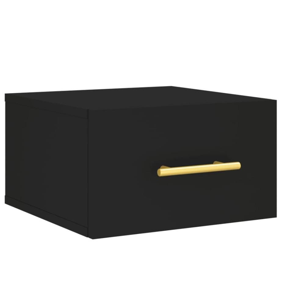 Wand-Nachttisch Schwarz 35x35x20 cm