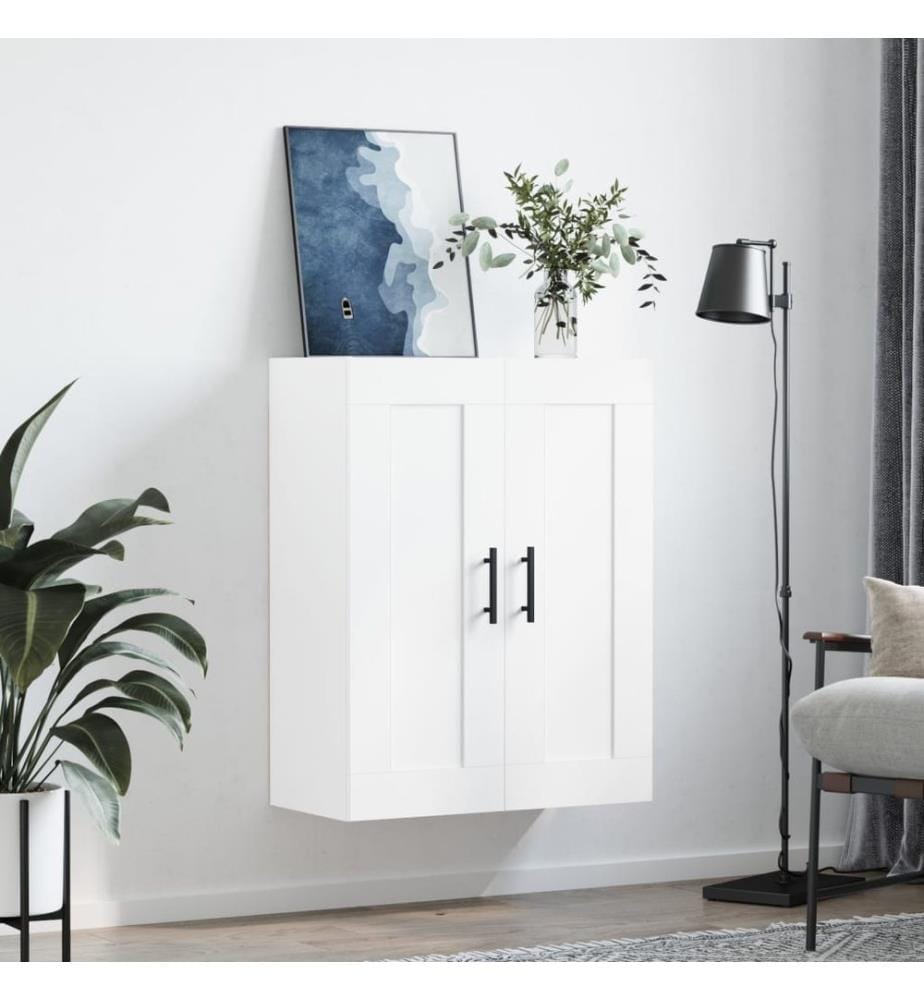 Wandschrank Weiss 69,5x34x90 cm Holzwerkstoff