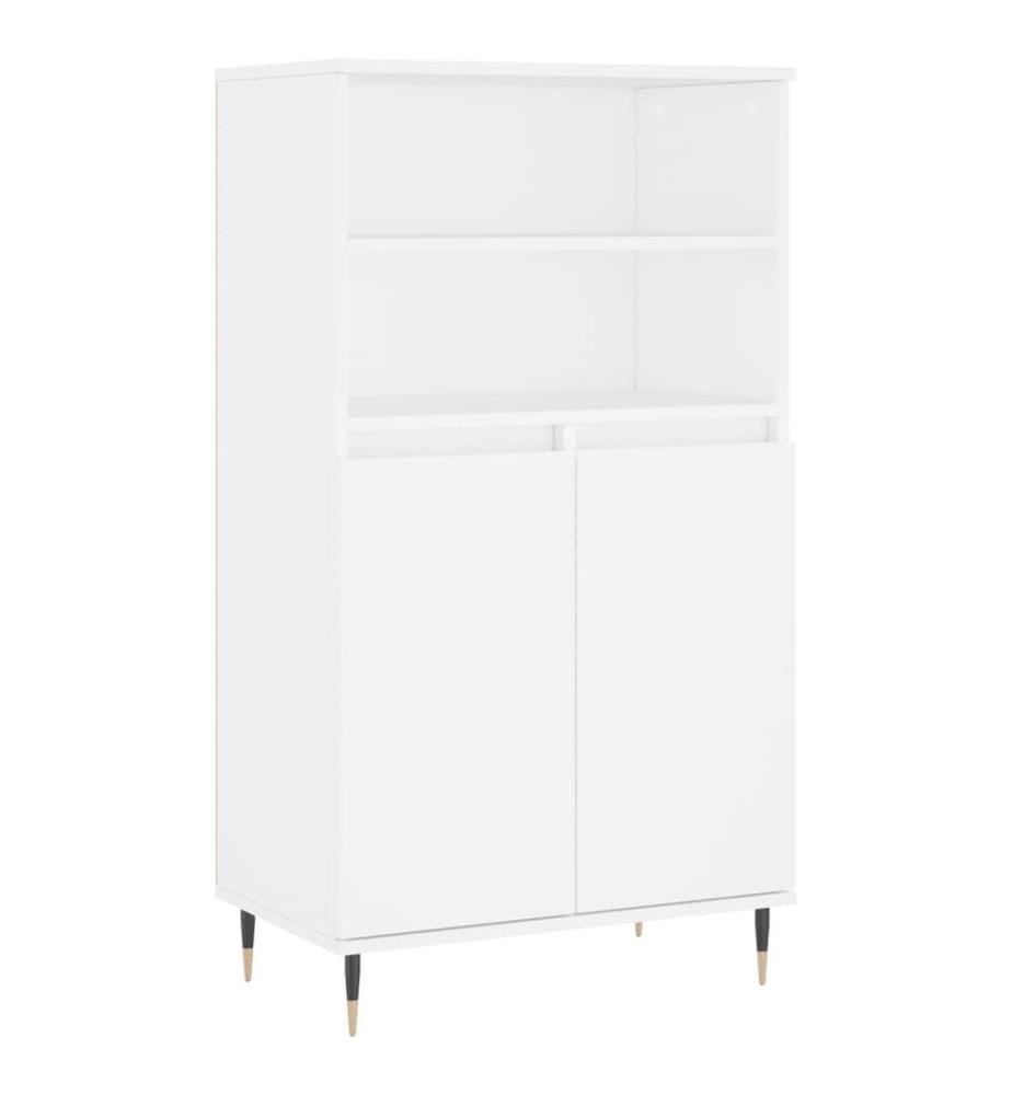 Highboard Weiss 60x36x110 cm Holzwerkstoff