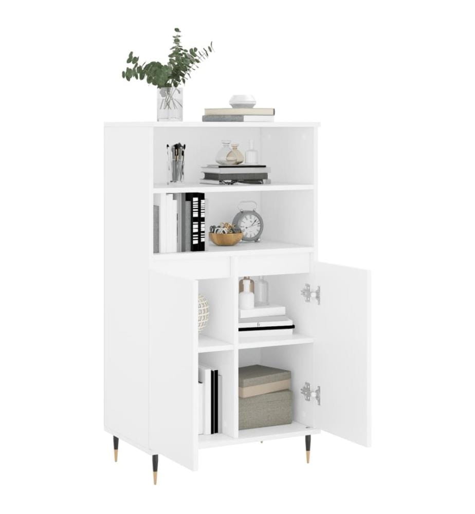 Highboard Weiss 60x36x110 cm Holzwerkstoff