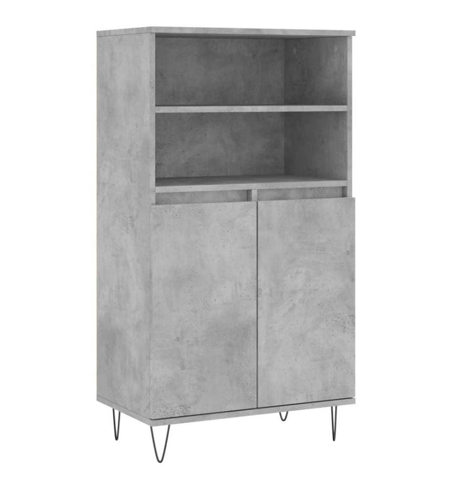 Highboard Betongrau 60x36x110 cm Holzwerkstoff