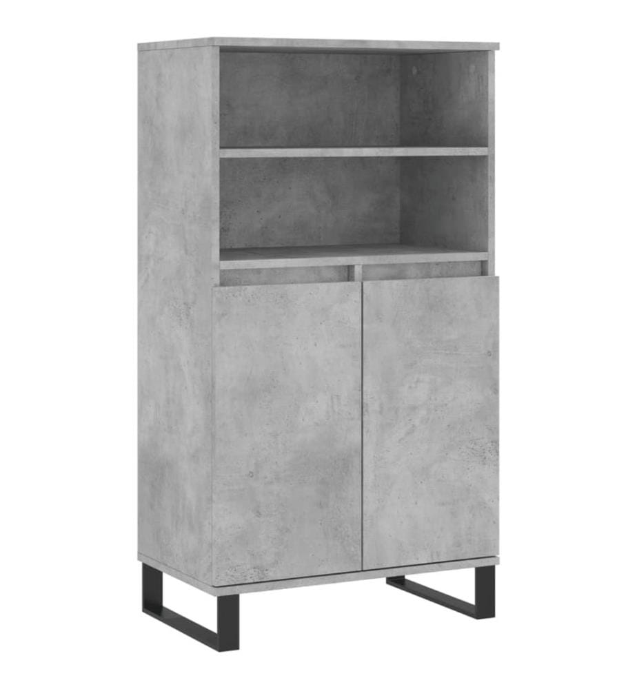 Highboard Betongrau 60x36x110 cm Holzwerkstoff
