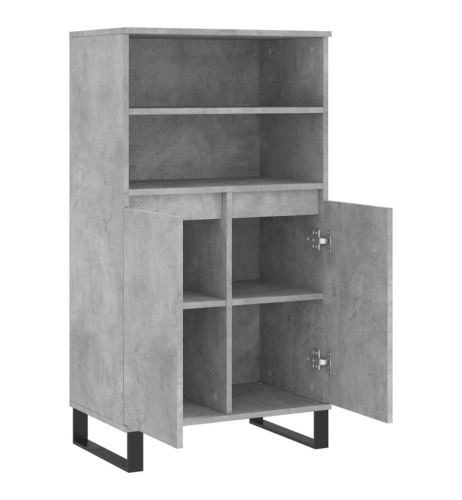 Highboard Betongrau 60x36x110 cm Holzwerkstoff