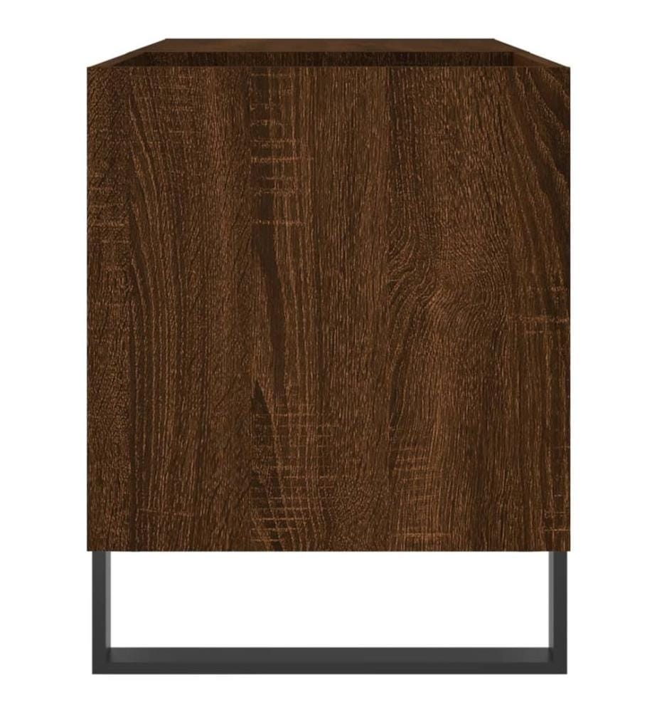Plattenschrank Braun Eichen-Optik 85x38x48 cm Holzwerkstoff