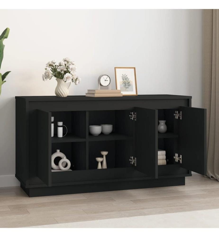 Sideboard Schwarz 102x35x55 cm Holzwerkstoff