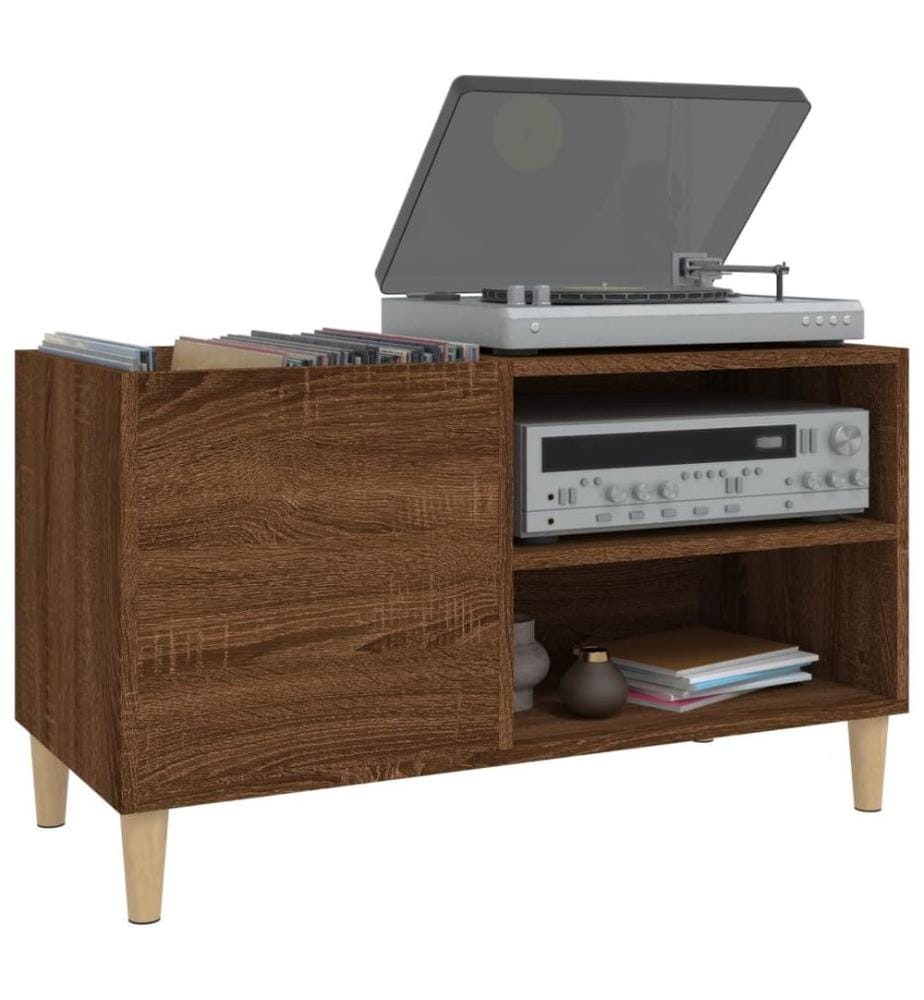 Plattenschrank Braun Eichen-Optik 84,5x38x48 cm Holzwerkstoff