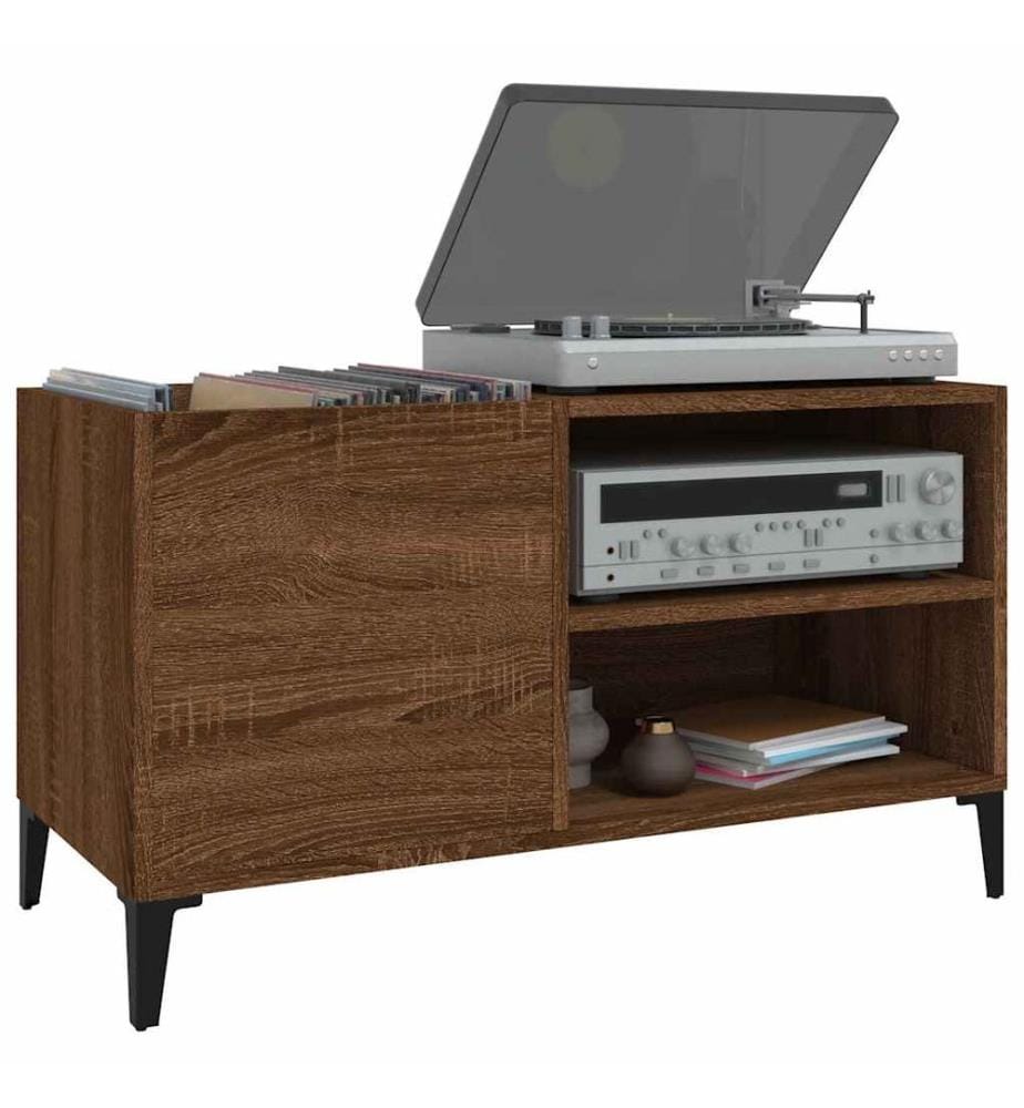 Plattenschrank Braun Eichen-Optik 84,5x38x48 cm Holzwerkstoff