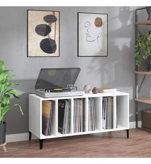 Plattenschrank Weiss 100x38x48 cm Holzwerkstoff