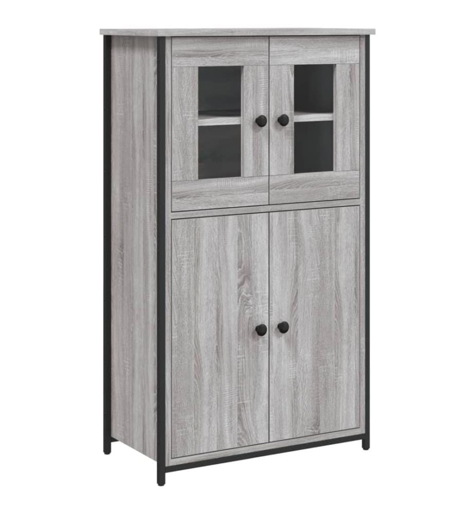 Highboard Grau Sonoma 62x32x106,5 cm Holzwerkstoff