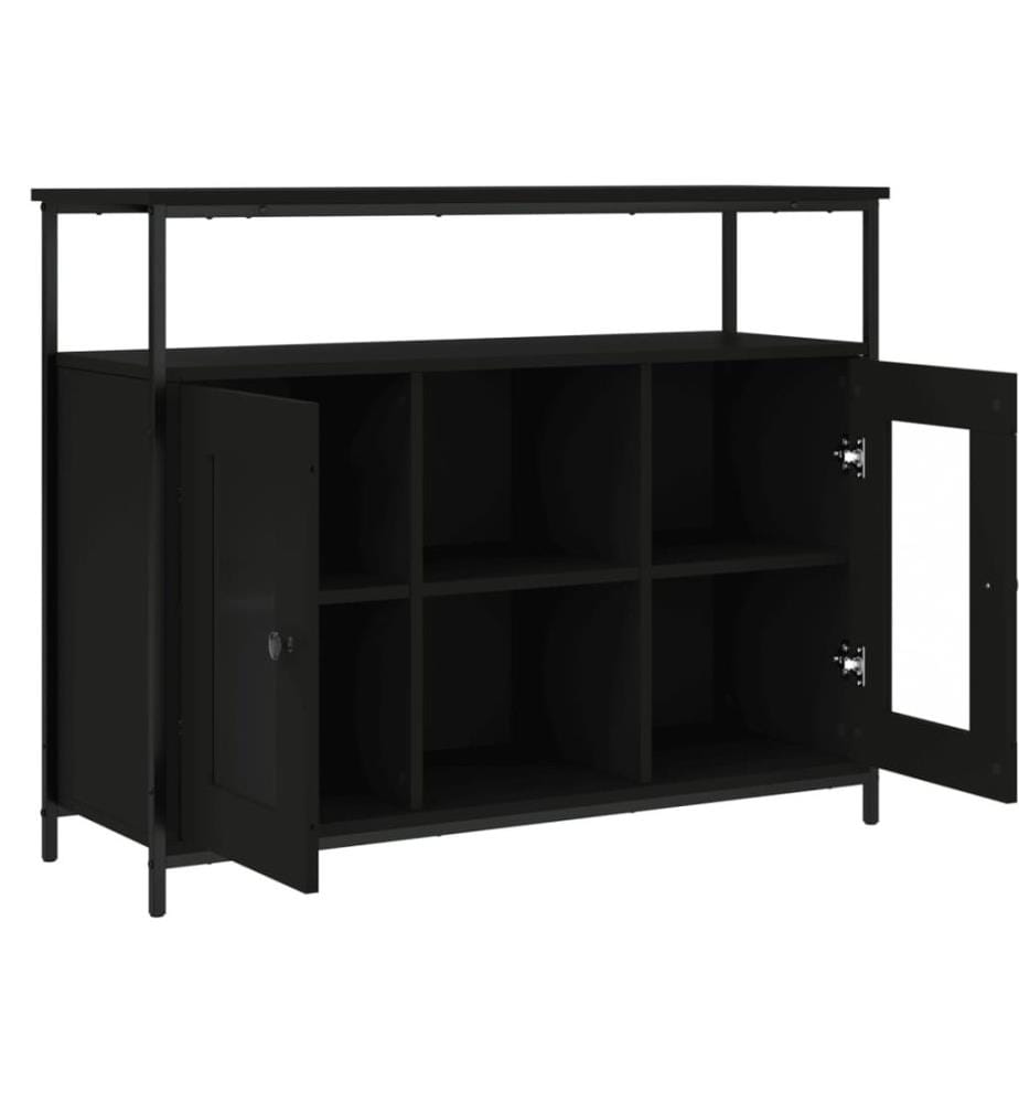 Sideboard Schwarz 100x35x80 cm Holzwerkstoff