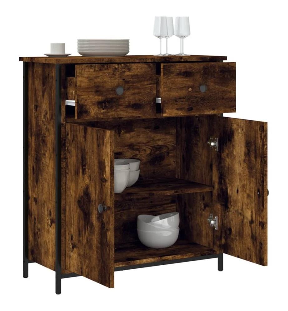 Sideboard Räuchereiche 70x30x80 cm Holzwerkstoff