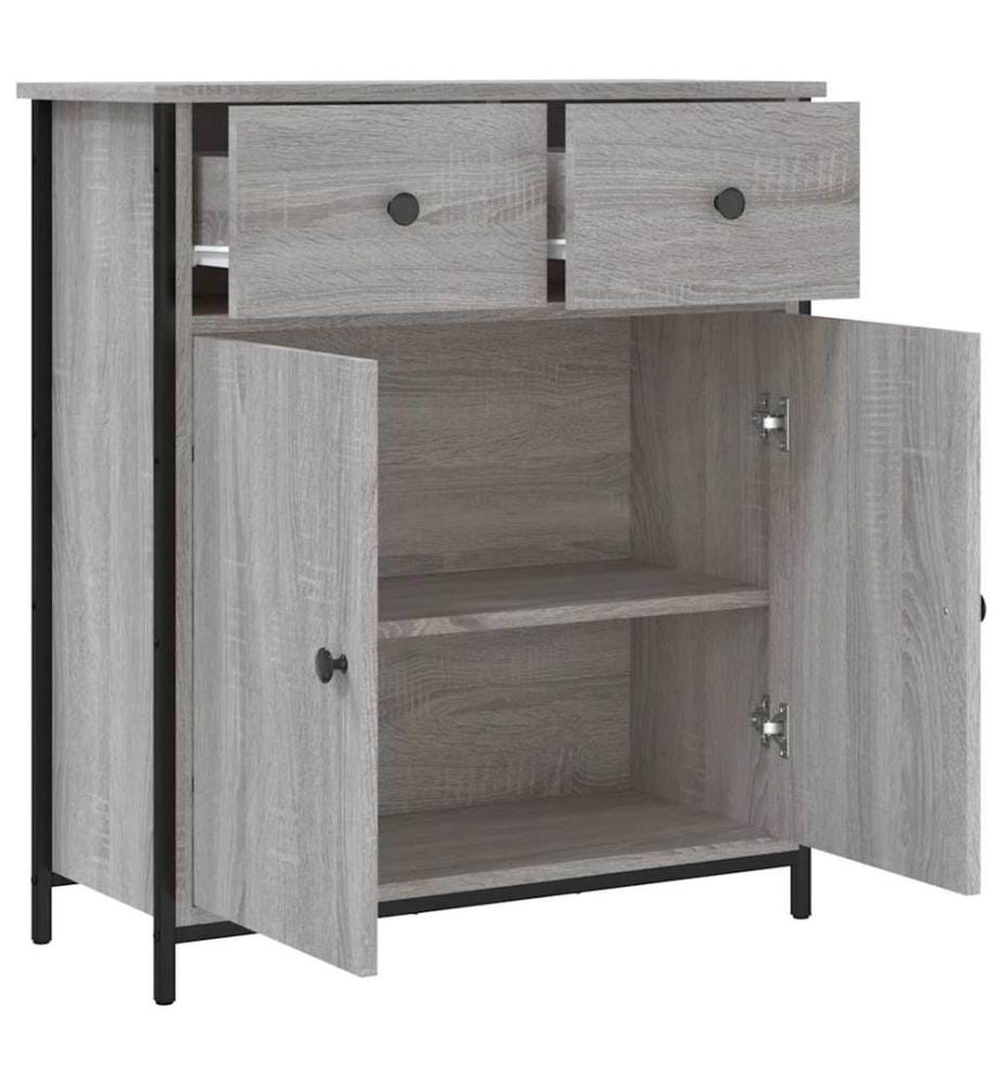 Sideboard Grau Sonoma 70x30x80 cm Holzwerkstoff