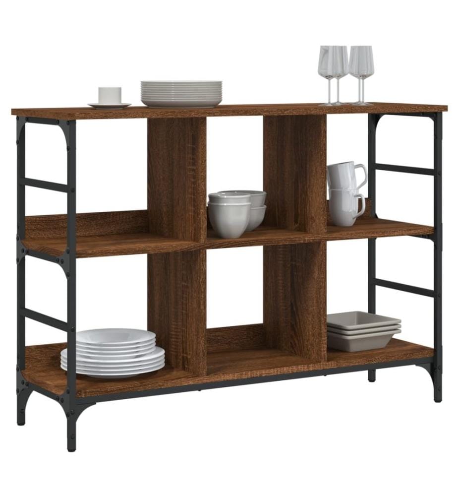 Sideboard Braun Eichen-Optik 102x32x73,5 cm Holzwerkstoff