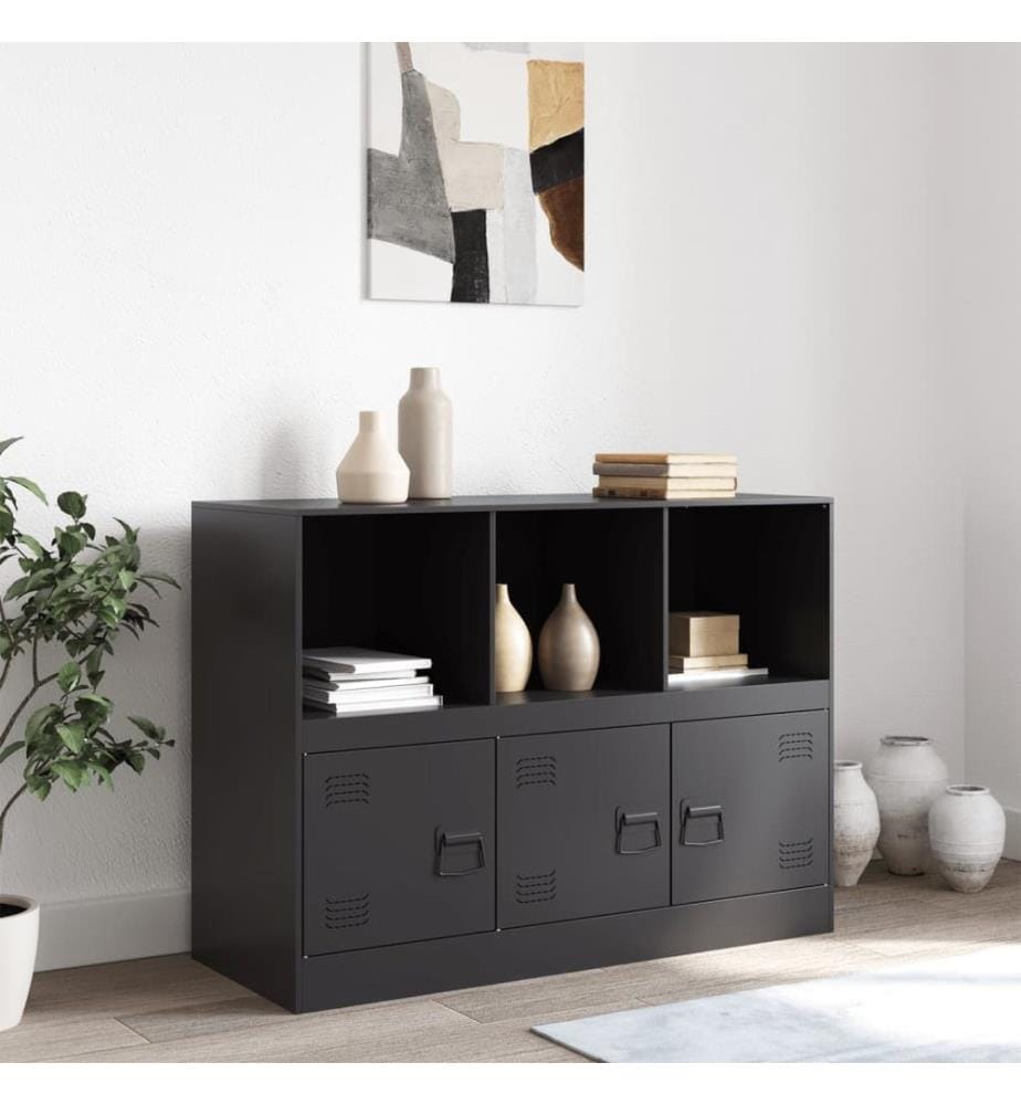 Sideboard Schwarz 99x39x73 cm Stahl